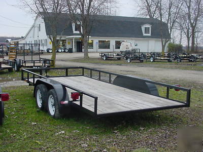 6.5X16' car hauler utility landscape equipment trailer
