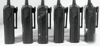 6 motorola P1225 uhf 16 ch radios w/rapid gang charger