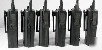 6 motorola P1225 uhf 16 ch radios w/rapid gang charger