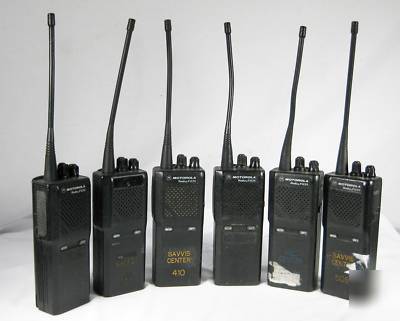 6 motorola P1225 uhf 16 ch radios w/rapid gang charger