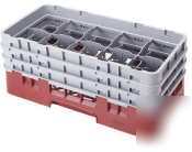 Cambro navy blue stemware/tumblers half racks |2 ea|