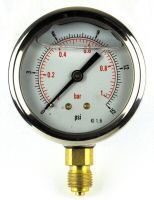 Hydraulic pressure gauge (63MM) base entry 0-15 psi