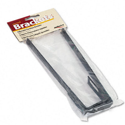 Metal partition brackets black, 2 per pack