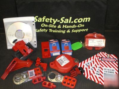 Nineteen (19) piece lockout tagout loto kit 