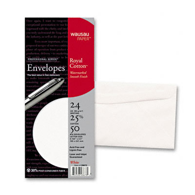 Royal cotn #10 fine busines envel tradinal white 50/pck