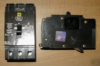Square d edb 60 a 60A 3 pole 277 480 breaker EDB34060