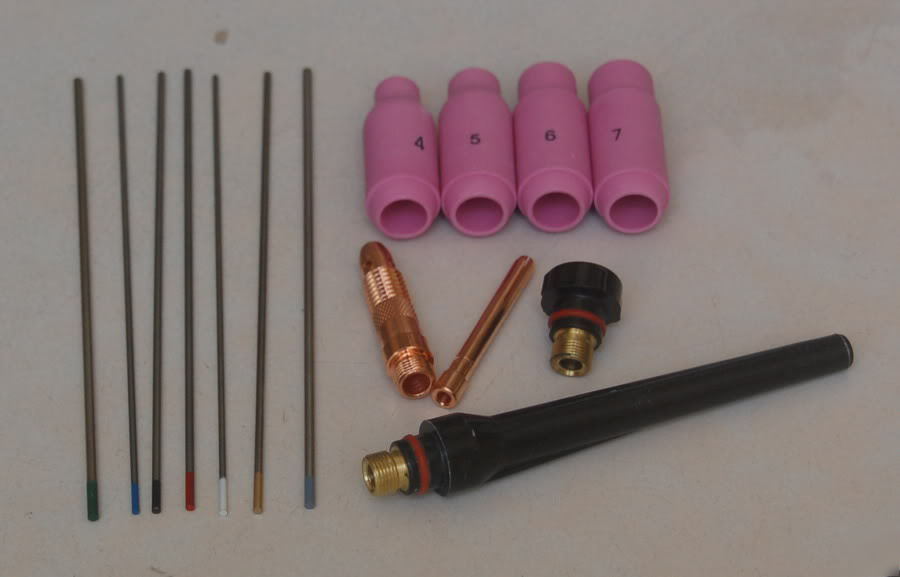 Tig torch accessories for wp-17 wp-18 wp-26 90 piece