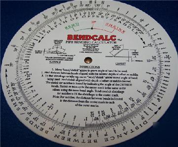 Conduit /pipe bending calculator offsets electricians