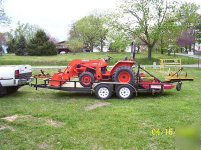 L3400DT kubota tractor loader/trailer/bushhog/boxblade