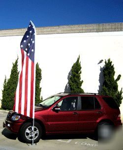 15 feet tall trucks feather swooper flag w/pole 