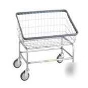 Large capacity front loading laundry cart with chrome