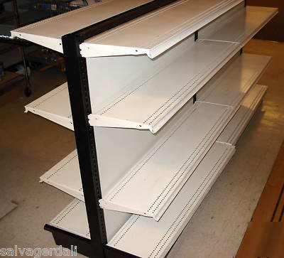 White 4' t x 4' w lozier gondola store shelving used