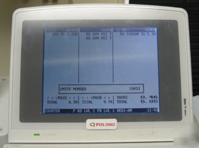 Nec quiznos pos cash register with printer 9390