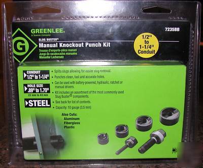 New greenlee slug buster knockout punch kit 7235BB