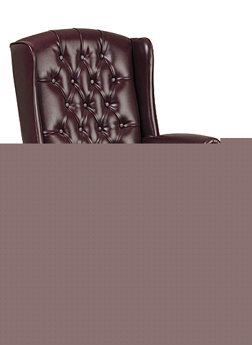 New jamestown oxblood vinyl wing back judges desk chair