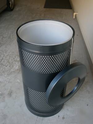 United receptacle open top charcoal 51 gallon ( )