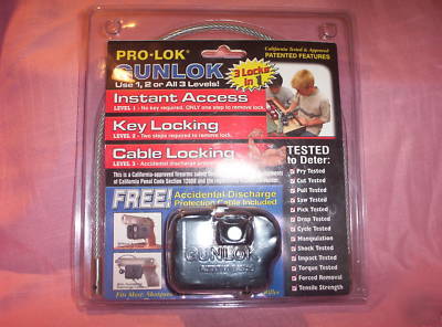 Pro-lok gunlok 3-in-1 instant access gun lock GL650KA