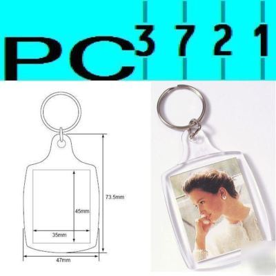 100 passport photo blank keyring 45 x 35MM insert 95457