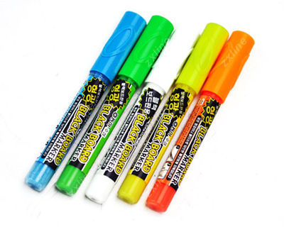 5 different color fluorescent liquid chalk markers pens