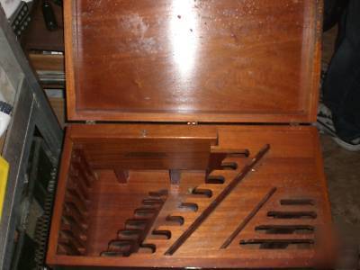Brown & sharpe micrometer box machinist lathe vintage