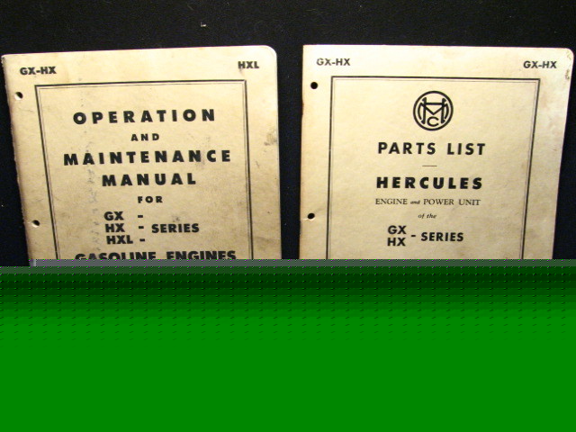 1955 1956 hercules engine - power unit manual 2VOL-orig