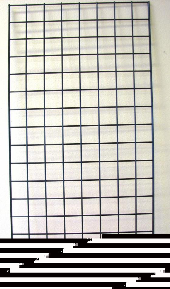 2X5 black wire retail grid panels 2 ft x 5 ft 2' 5'