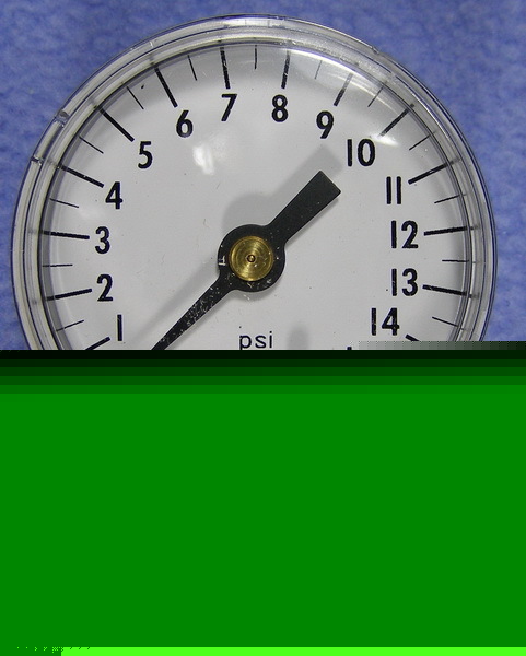 Ashcroft utility pressure gauge; 0-15 psi; 2