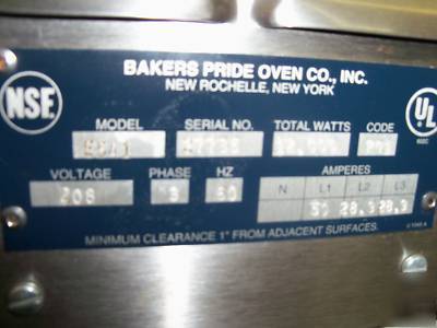 Bakers pride 4 pie electric pizza oven E541 