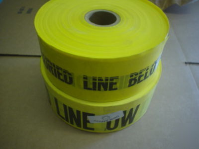 Caution buried line below tape