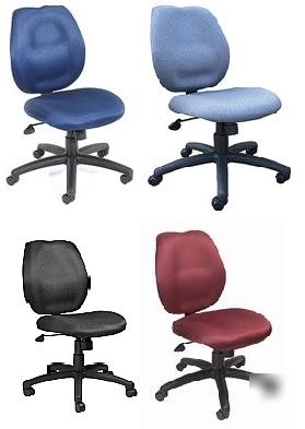 Ergonomic poker/task chair in deluxe fabric - B1016
