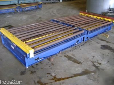 Hytrol pallet jump transfer conveyor powered roller