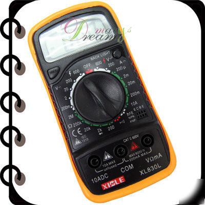 Lcd digital multimeter ac dc ohm volt meter