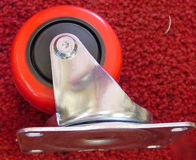 New set 4 swivel caster w/polyurethane wheels 3