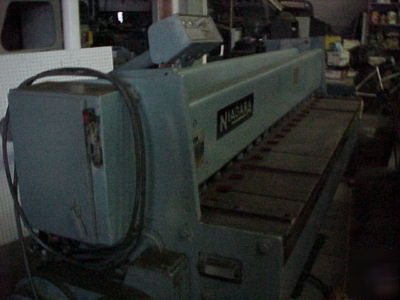 Niagara 8' 10 ga power squaring shear power backgauge