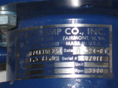 Tandt t&t H74 H74A10F25E bearing frame booster pump