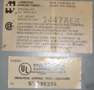 Hammond single door disconnect enclosure 1447AE8 