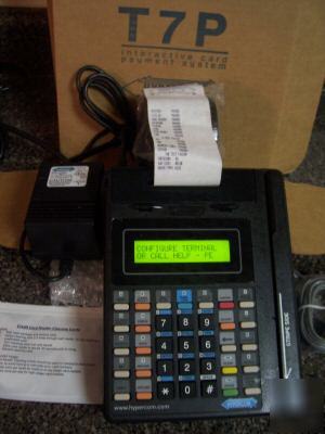 Hypercom T7T thermal credit card machine free pin pad