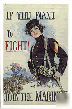 Join the marines postcard
