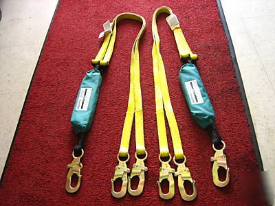 Msa dyna-brake shock absorbing safety lanyards 6' (2)