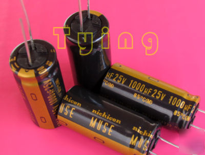 New 10PCS nichicon 1000UF 25V muse kz audio capacitor 