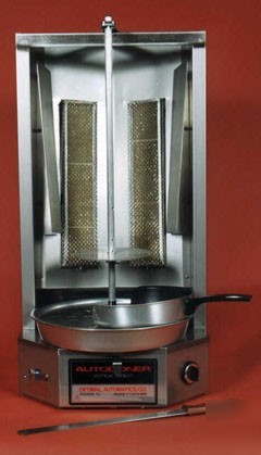 New autodoner 45 lb. 3PG gas gyro machine