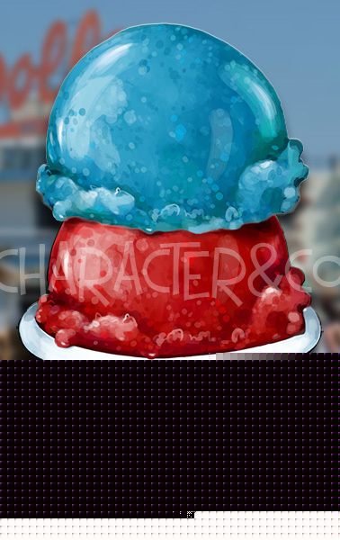 New large italian ice wall art cutout 40X25 ice cream Â 