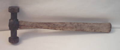 Planishing metal working hammer flat round square faces