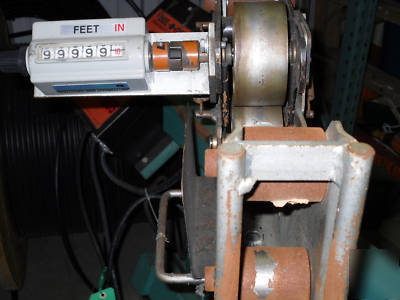 Reel-o-matic cable winder/coil machine w/length counter