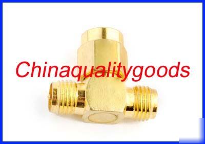 Rp sma male to 2 rp sma female dapter 3 way goldplated