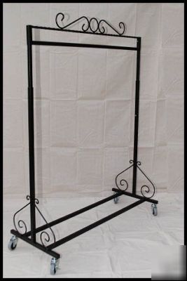 Single bar rolling clothing rack ** free shipping***