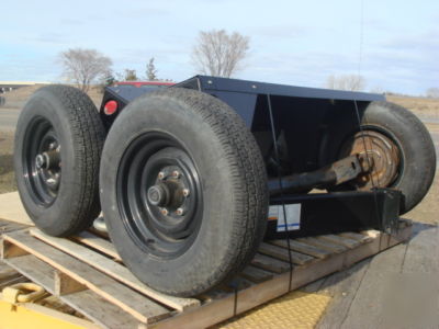 Torflex trailer axles, 1 pair complete with brakes