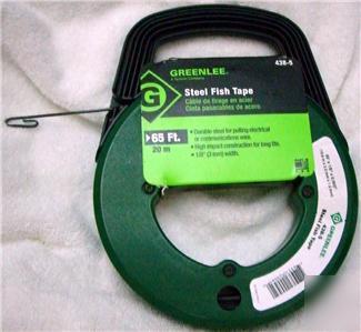 Greenlee steel fish tape 438-5 65' foot pipe bending ne