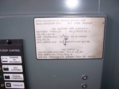 Battery-mate 36V forklift battery charger