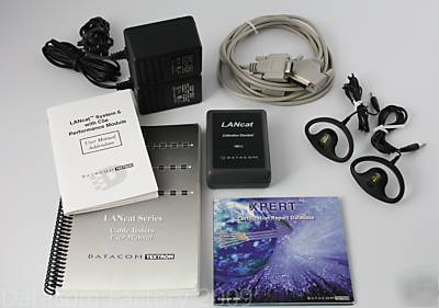 Datacom lancat 6 cable tester with fibercat module kit